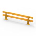 Yellow safety barrier for traffic management