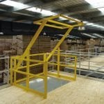 Warehouse safety barriers, forklift safety barriers, mezzanine pallet gates