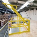 Warehouse safety barriers, forklift safety barriers, mezzanine pallet gates