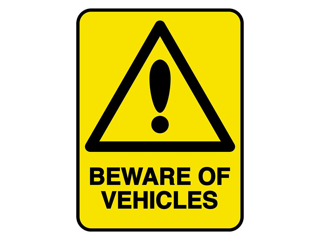 HV603 - VERGE HAZARD SIGN – BEWARE OF VEHICLES
