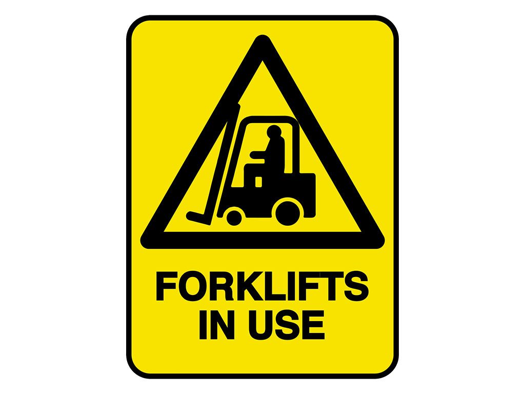 HV601 - VERGE HAZARD SIGN - FORKLIFT IN USE