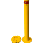 Yellow safety post with removable base