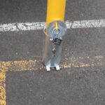 EV307 90mm dia In-Ground Removable Lockable Verge Safety Bollard