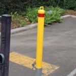 EV307 90mm dia In-Ground Removable Lockable Verge Safety Bollard