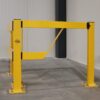 Verge V-Gate left hand swing barrier installed in industrial facility for safety access control