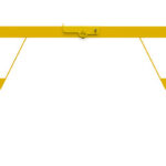 Yellow safety barrier for construction site use