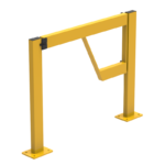 Yellow safety frame for equipment support