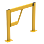 Yellow metal structure for safety or support.