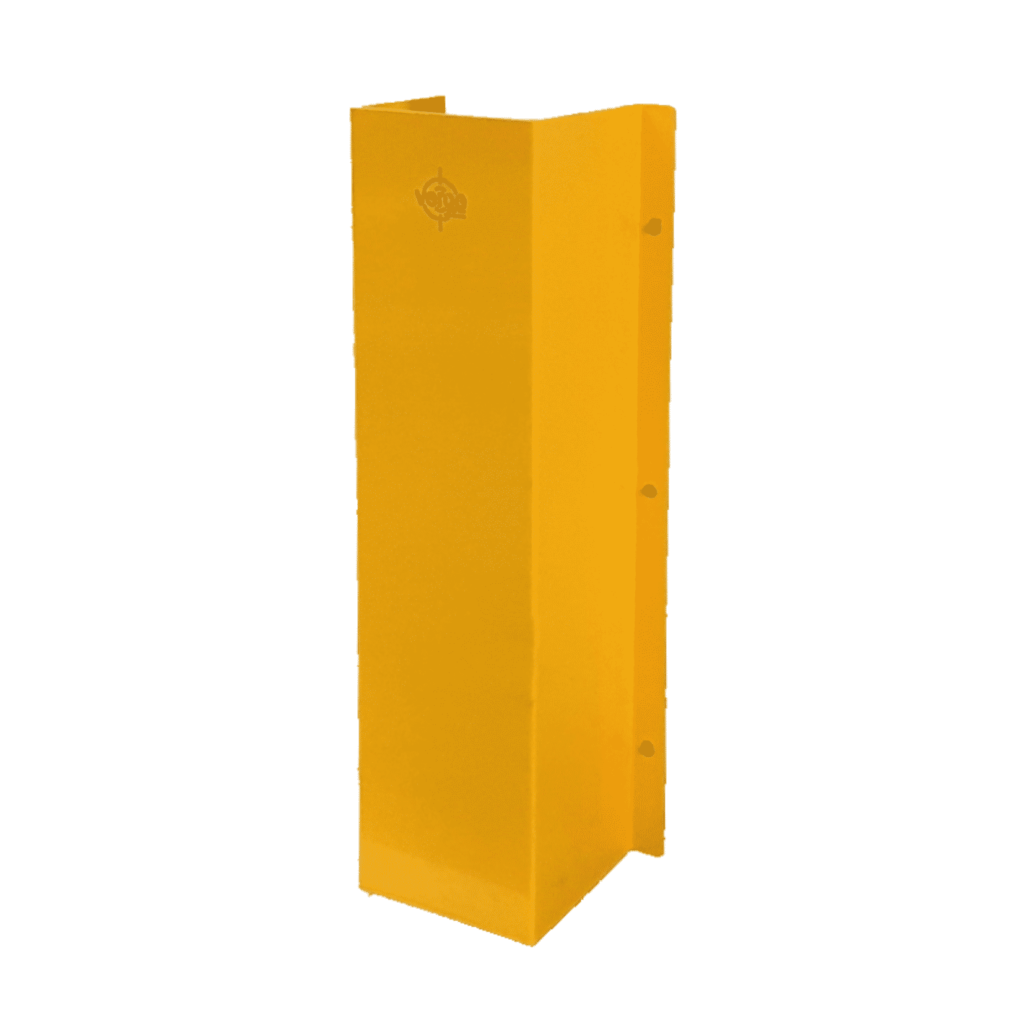 Bright yellow safety barrier for construction site