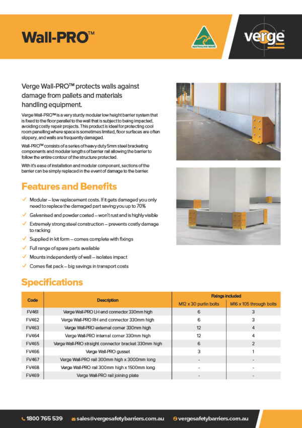 Pallet Rack & Wall Protection | Verge Safety Barriers