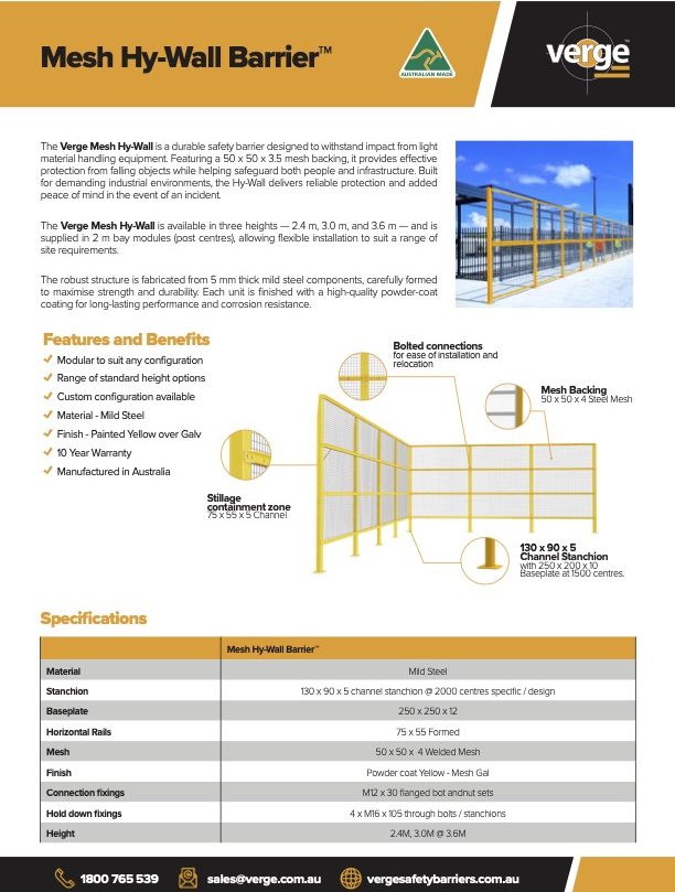 Durable safety barrier for effective workplace protection.