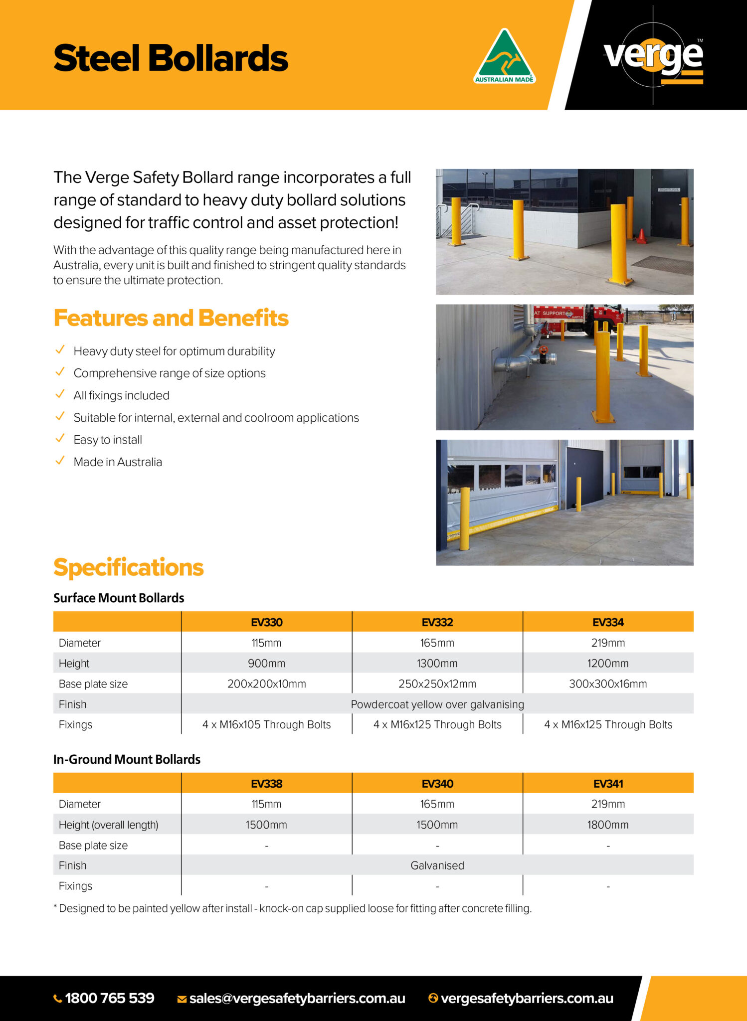 Bollards | Verge Safety Barriers | Melrose Park, NSW