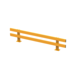 Yellow safety barrier for protecting areas.