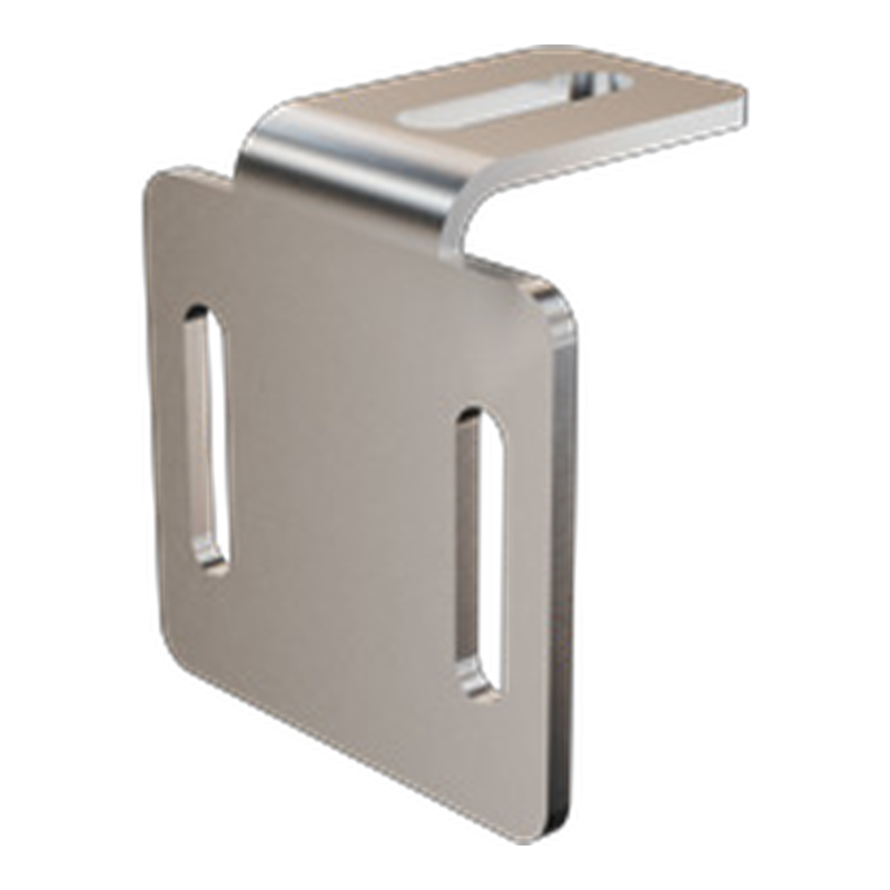 Stainless steel mounting bracket with slotted holes