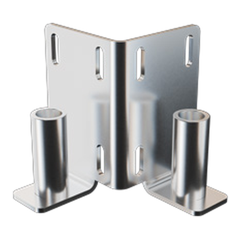 Stainless steel corner bracket with dual holders