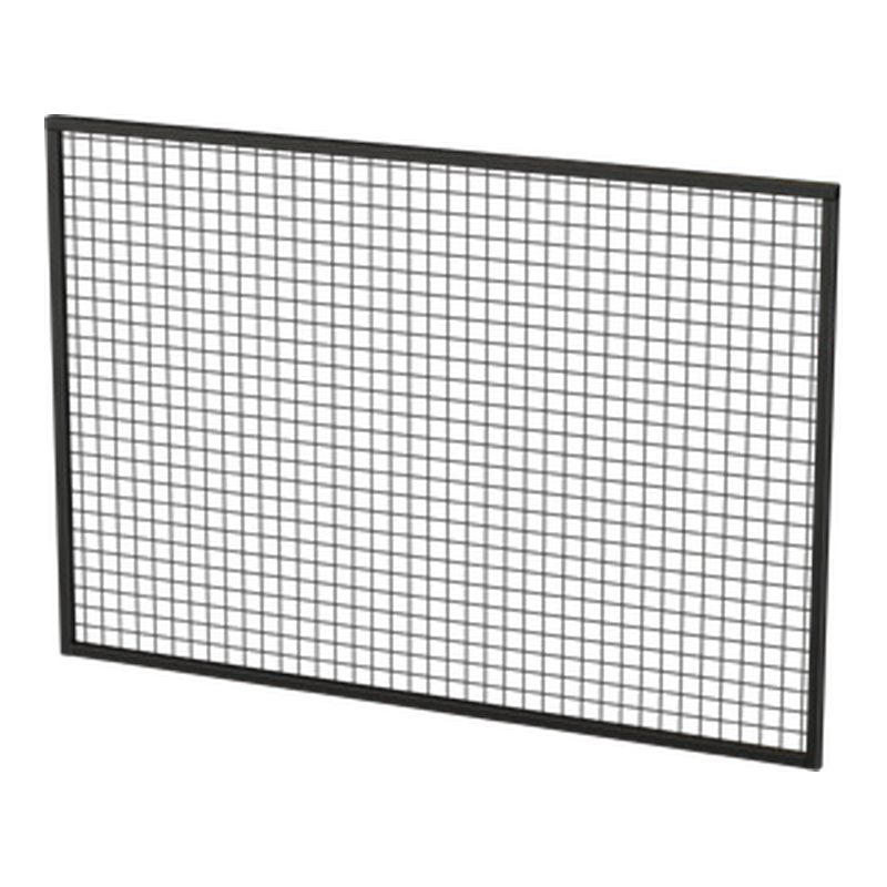 Black metal wire mesh fence panel