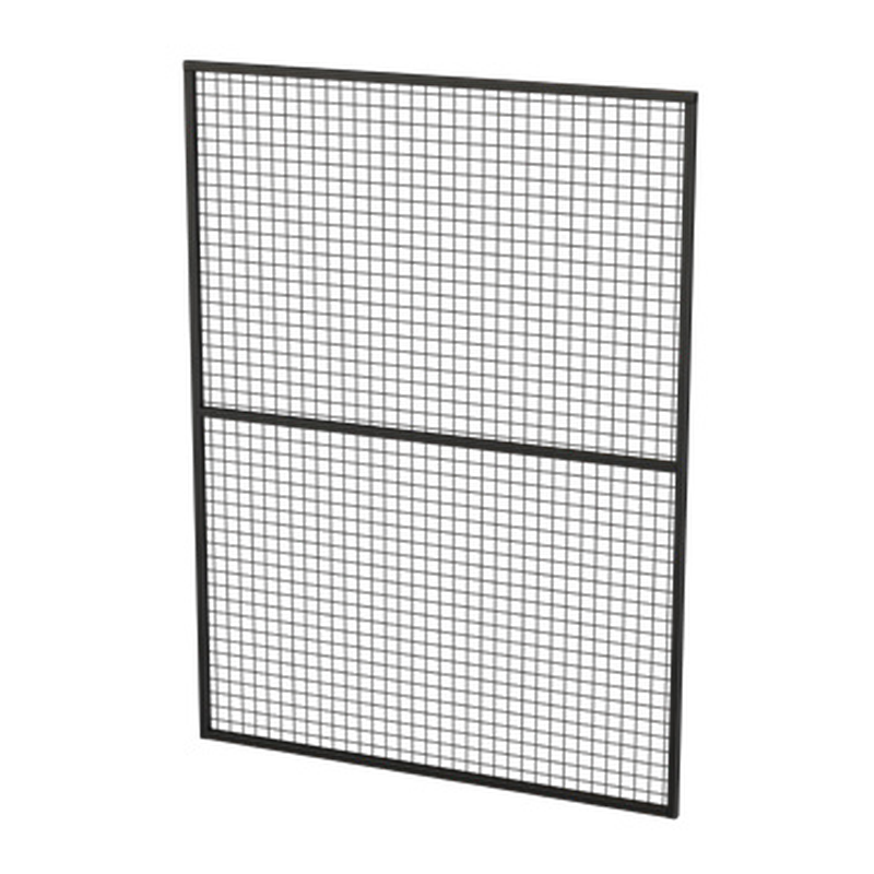 Black metal wire mesh panel with frame