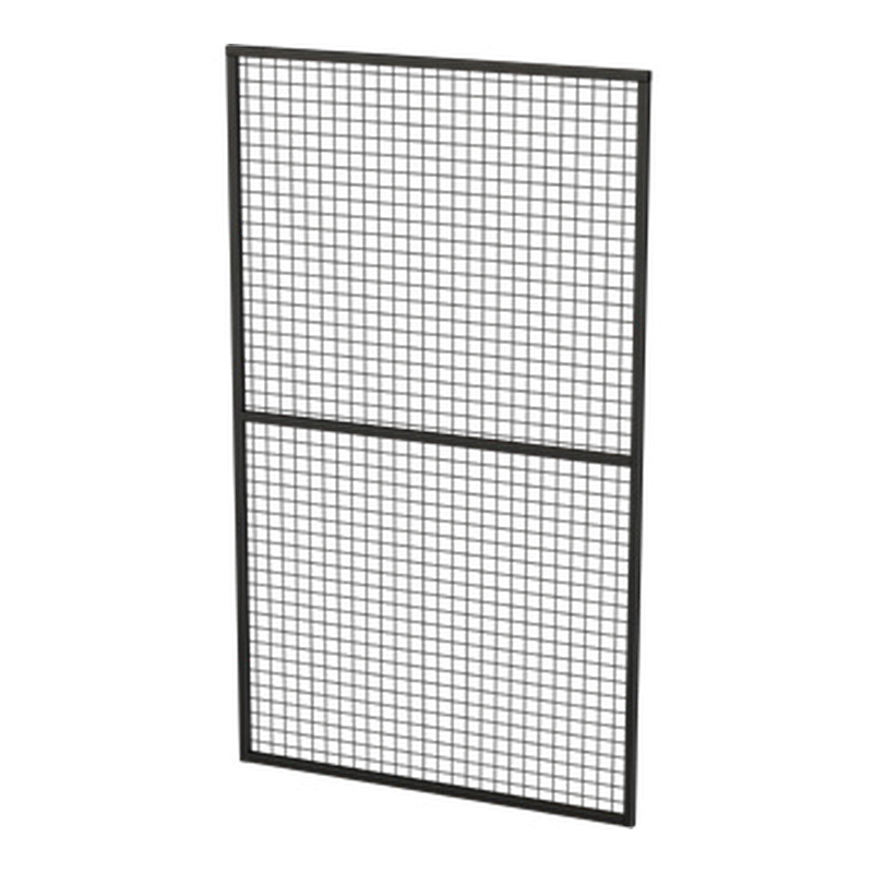 Black metal wire mesh fence panel