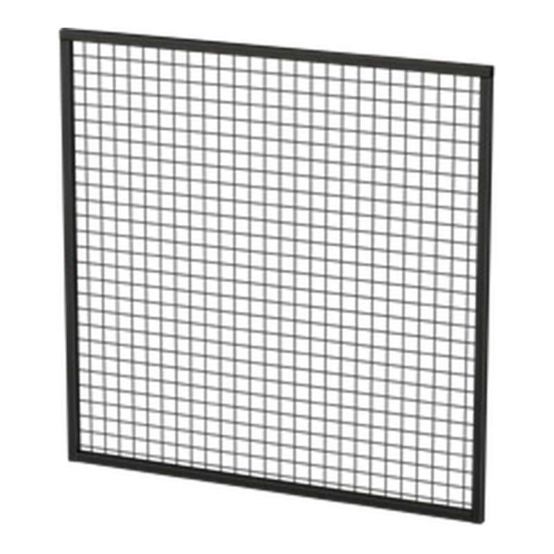 Black metal wire mesh panel