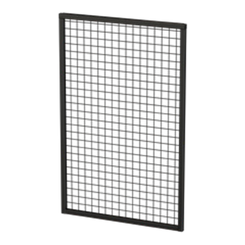 Black metal wire mesh panel frame