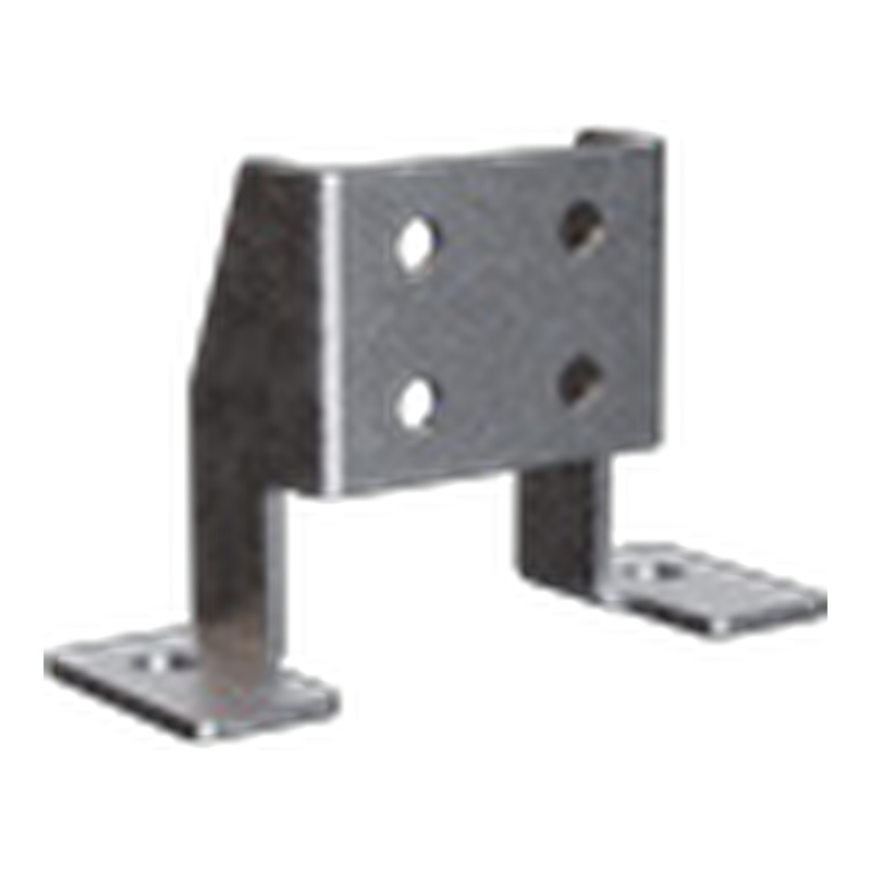 Galvanised steel bracket with pre-drilled holes