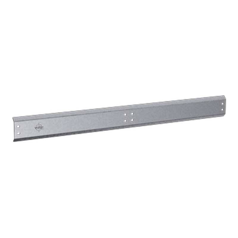 Long galvanised steel mounting bracket with holes