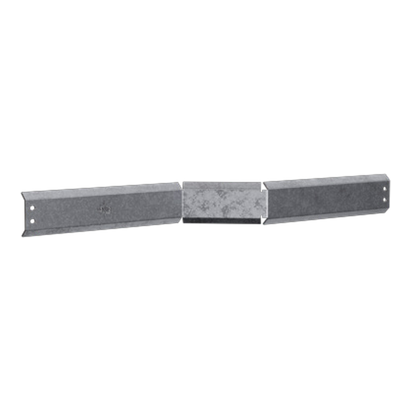 Galvanised steel channel brackets with screw holes